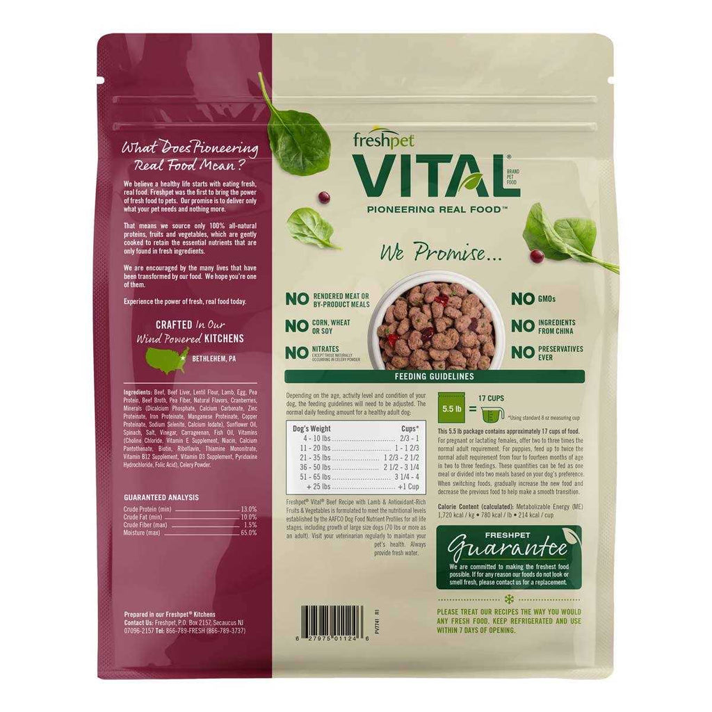 Grain-Free Beef & Lamb Fresh Dog Food V4297