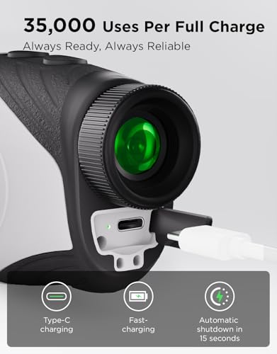 Golf Rangefinder with Slope, 1200Y Laser, 7X Magnification, Flag Lock with Vibration, Magnetic Cart Mount, USB-C Rechargeable L138
