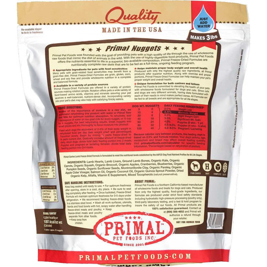 Freeze Dried Nuggets Lamb Dog Food Z5805