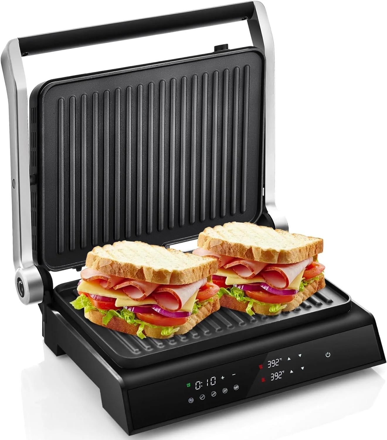 Panini Press Grill with Non-Stick Plates G4540