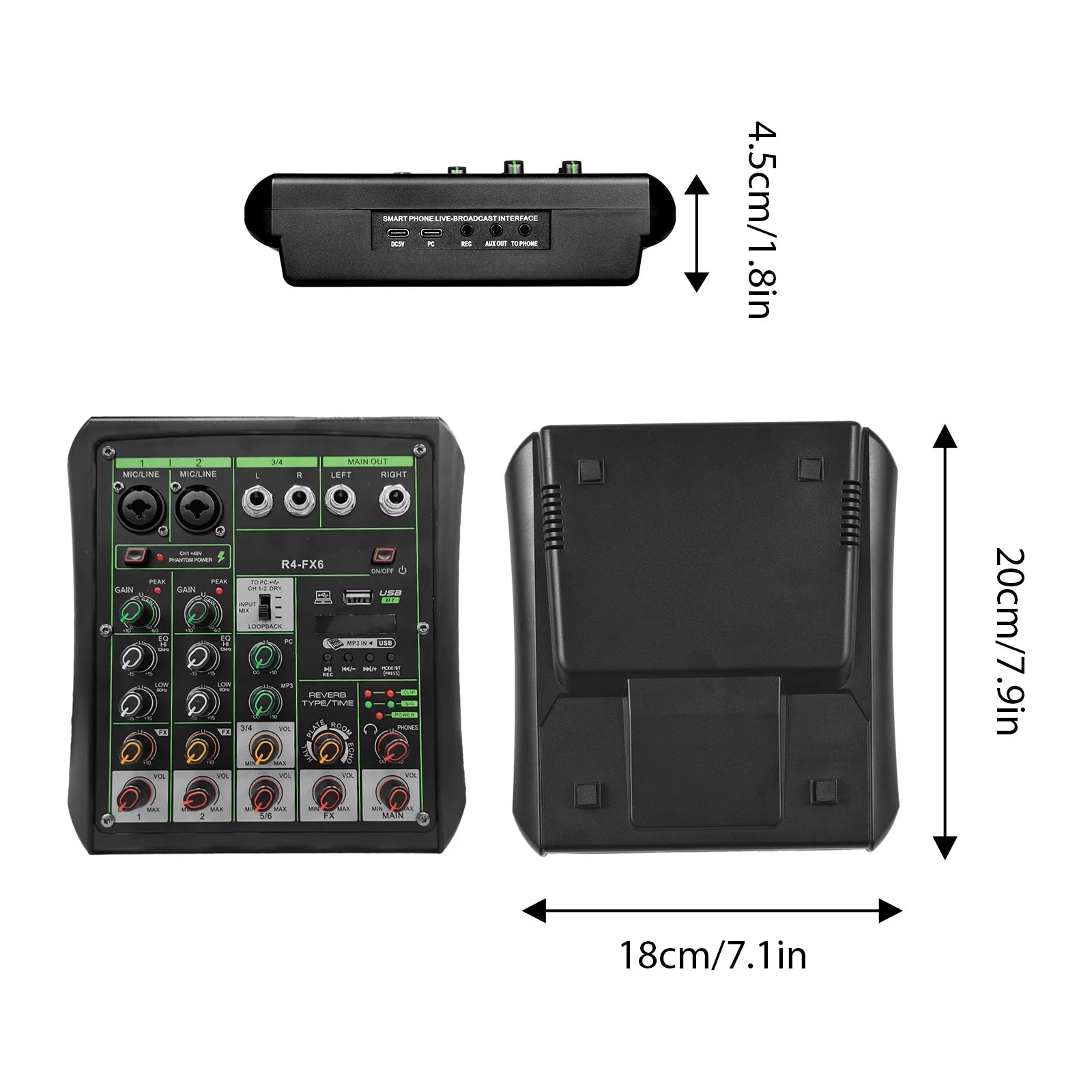 6 Channel USB Audio Mixer with MP3 and Bluetooth I513