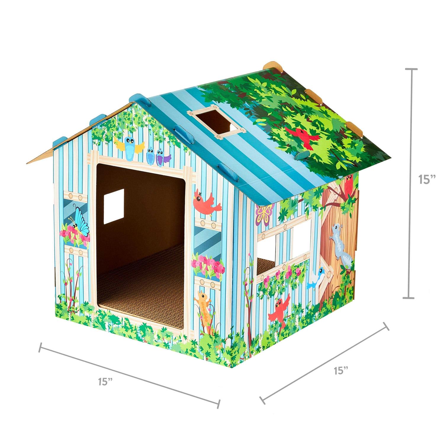 Corrugated Paper Cat Scratch House O8660