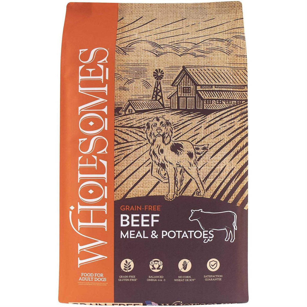 Wholesomes Grain Free Beef Meal &amp; Potatoes Recipe Dry Dog Food - Pet Supplies online store