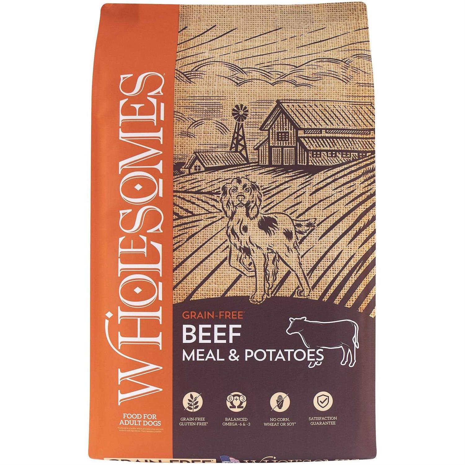 Wholesomes Grain Free Beef Meal &amp; Potatoes Recipe Dry Dog Food - Pet Supplies online store