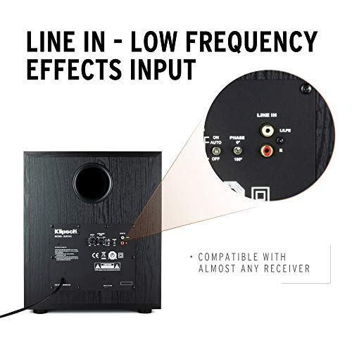 10" Front-Firing Subwoofer with 150W Amplifier for Home Theater Bass E280