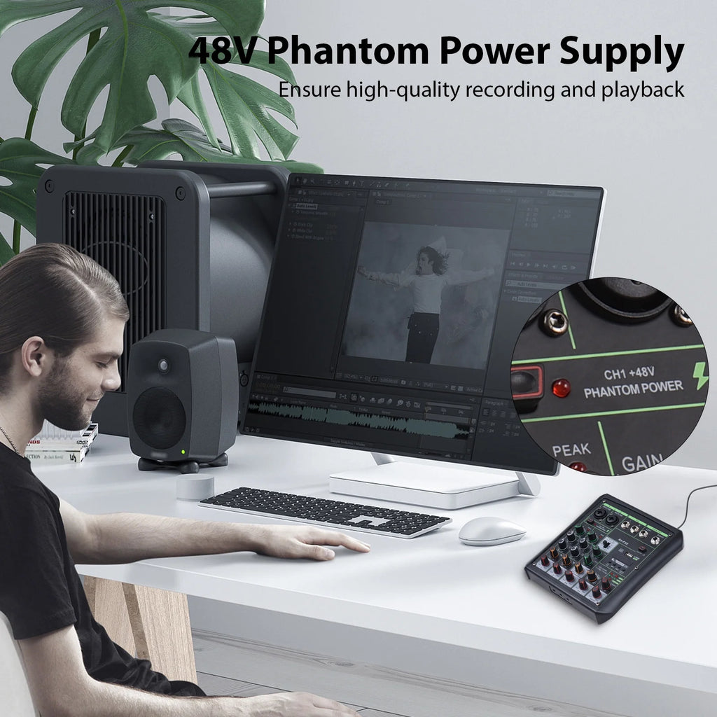 6 Channel USB Audio Mixer with MP3 and Bluetooth I513