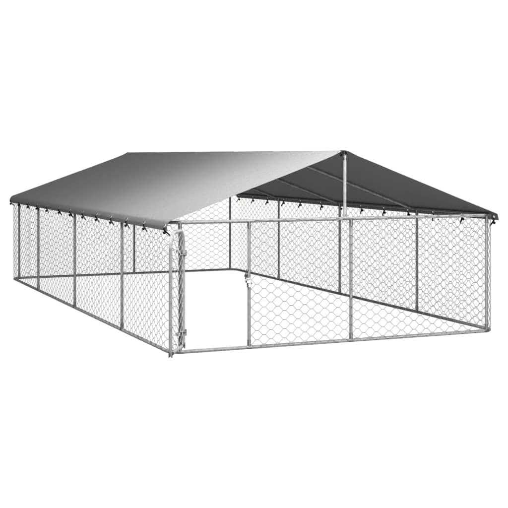 Outdoor Dog Kennel with Roof O315245