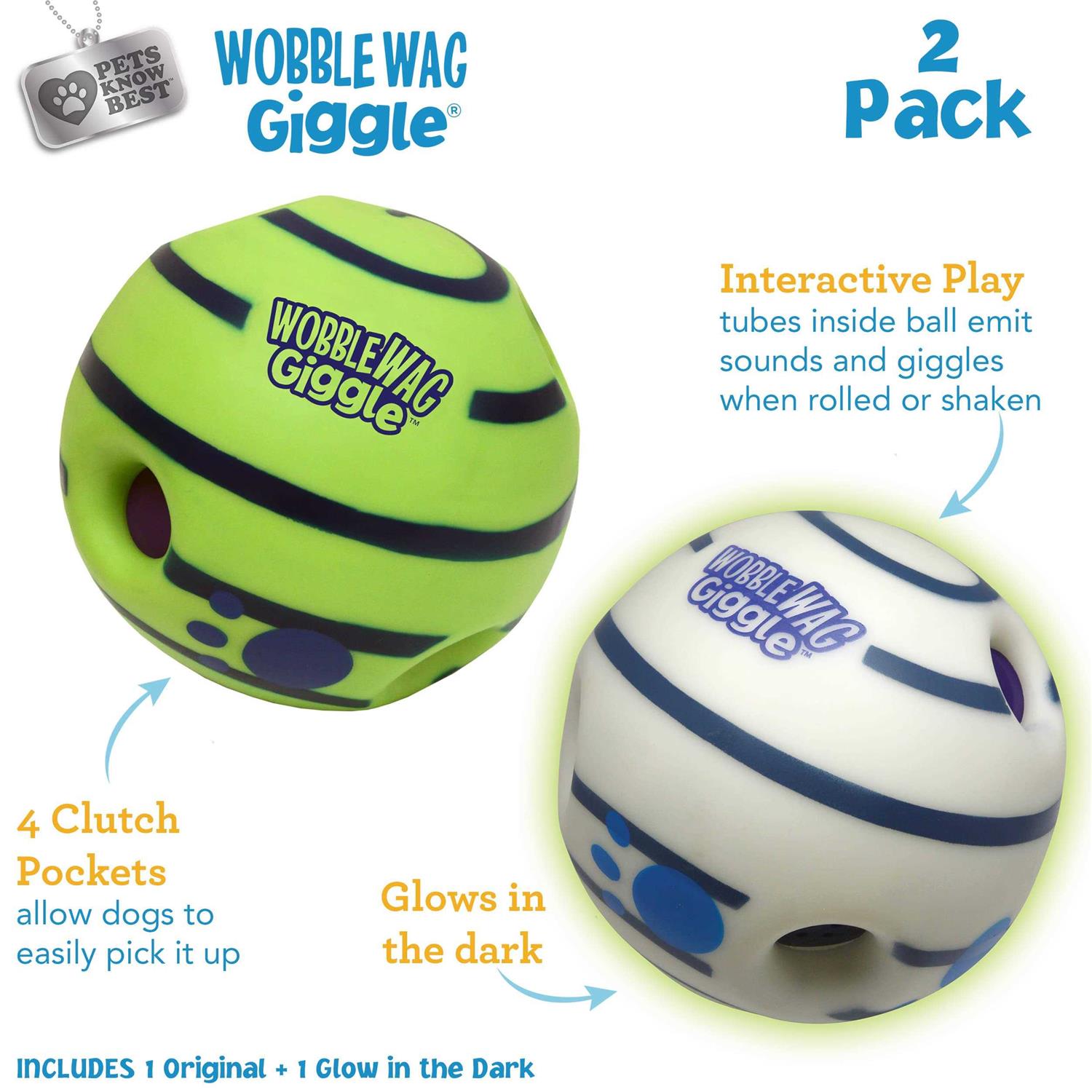 Wobble Wag Giggle 2 Pack Pet Toy Y339