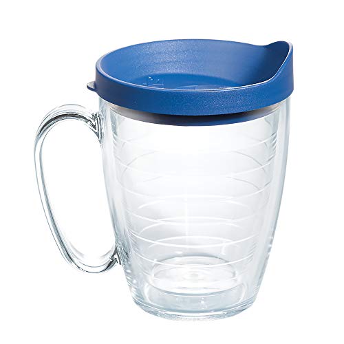 Double Walled Insulated Tumbler Travel Cup, 24oz 2pk, Blue Lid V78473