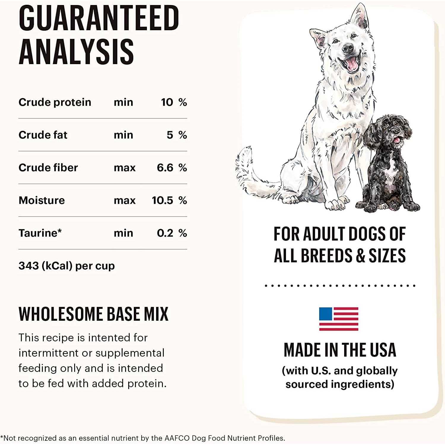 Dehydrated Whole Grain Veggie & Fruit Base Mix Dog Food E17152