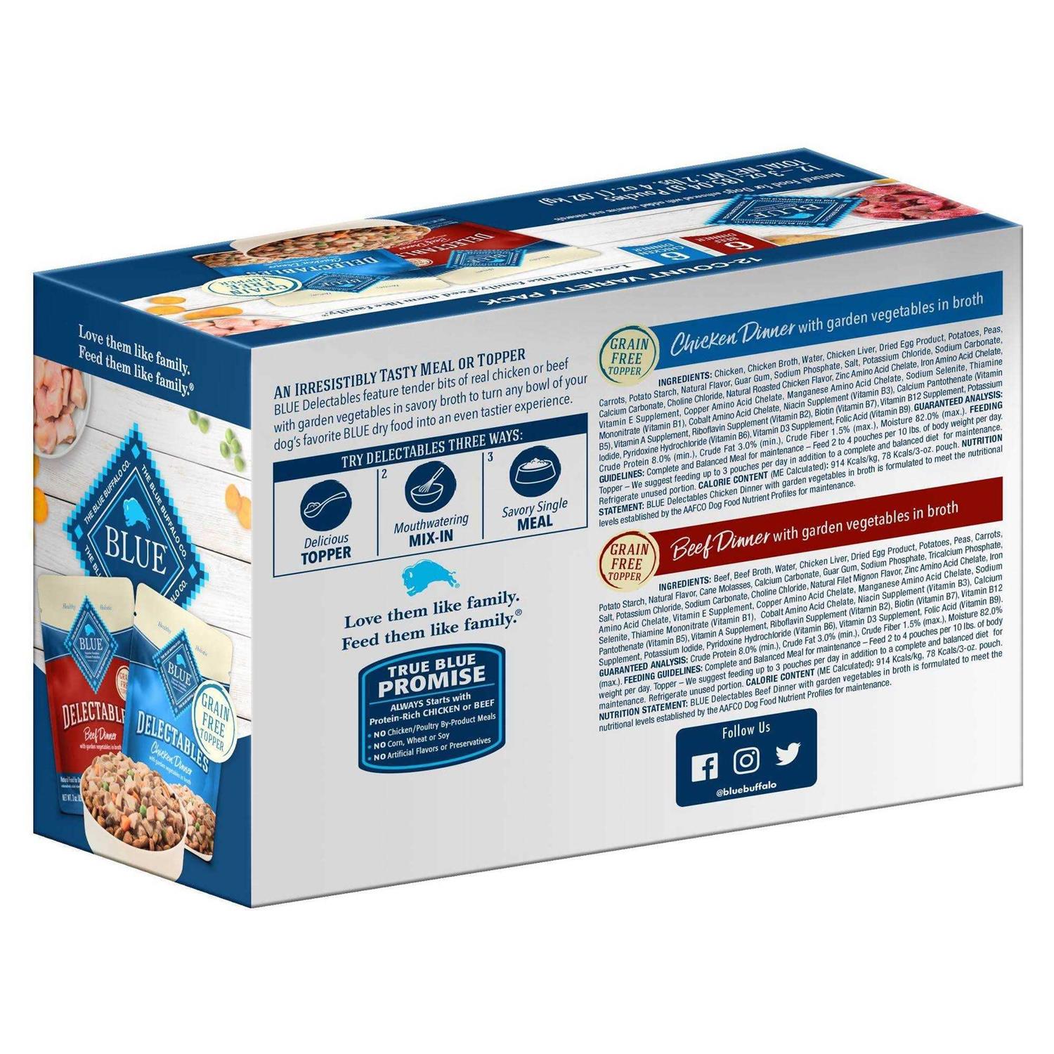 Natural Wet Dog Food Topper Variety Pack B307