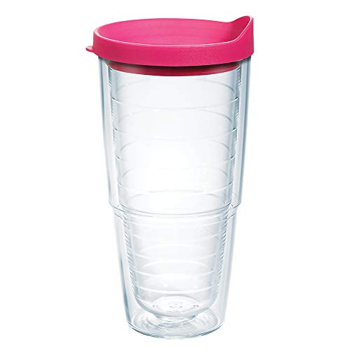 Double Walled Insulated Tumbler Travel Cup, 24oz 2pk, Blue Lid V78473