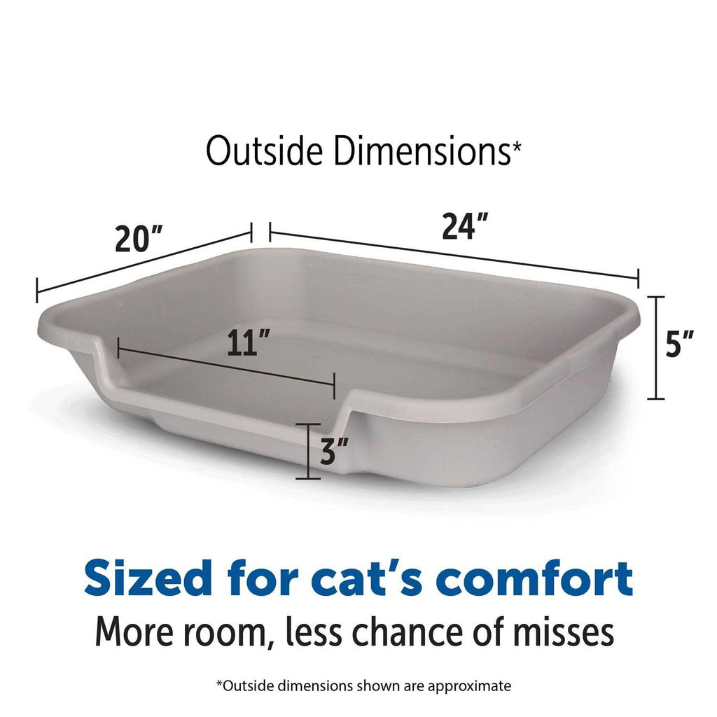 Large Litter Box for Senior Cats with Low Entry - Misty Gray J149317