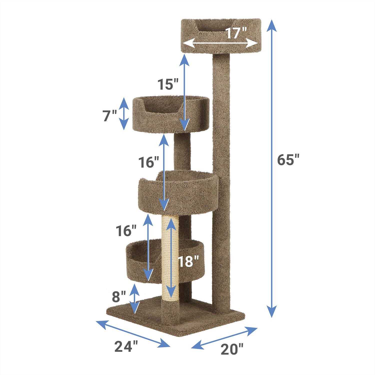 Real Carpet Wooden Cat Tree L5768