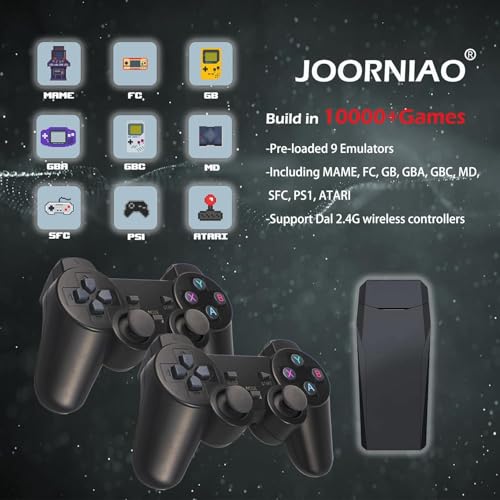 Retro Game Console with 30000 Built-in Games, 4K HDMI, Dual Controllers T4433
