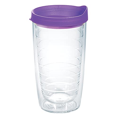 Double Walled Insulated Tumbler Travel Cup, 24oz 2pk, Blue Lid V78473