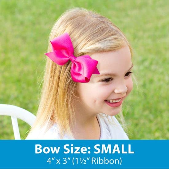 Girls' Velvet Hair Bow on No-Slip Clip, Satin Lining, Mini Q60568