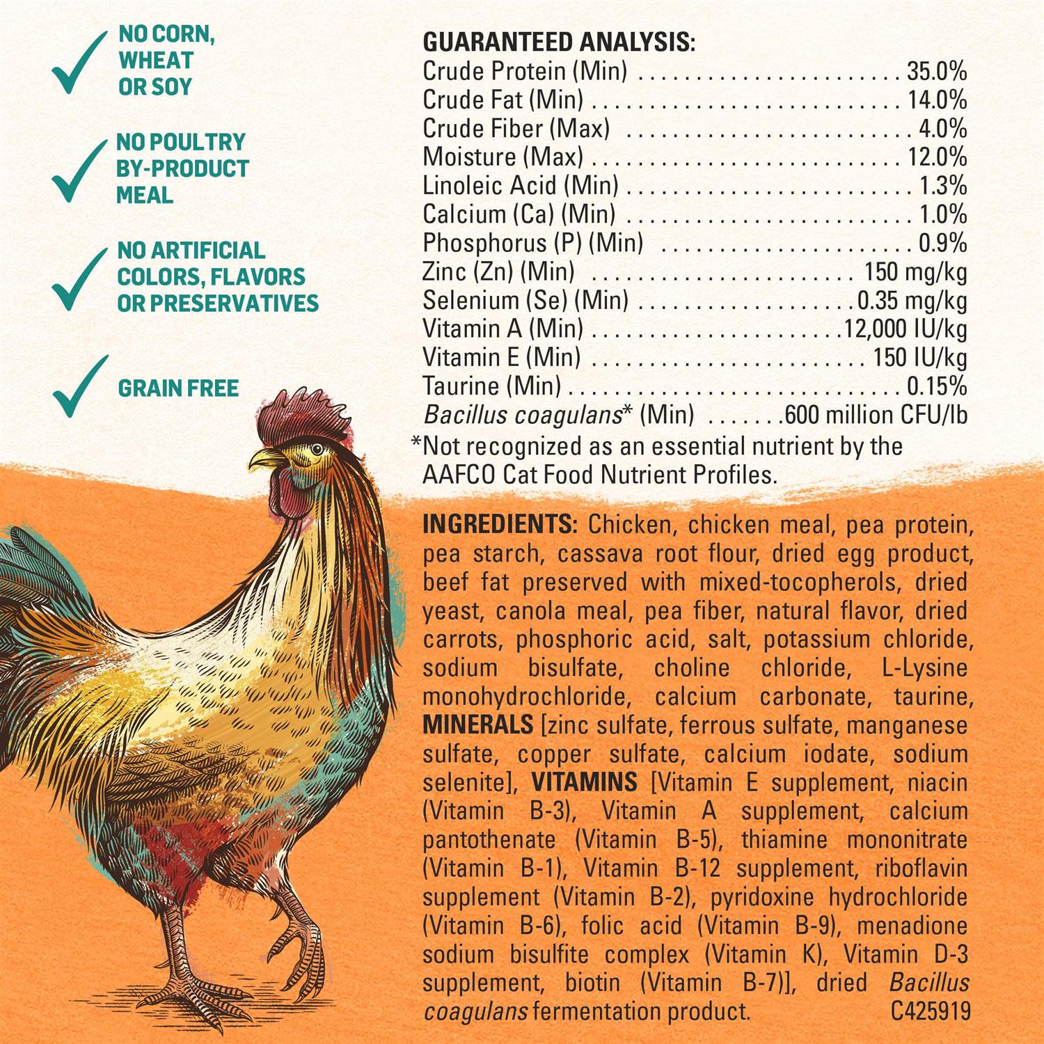 Grain Free White Meat Chicken & Egg Recipe Dry Cat Food N95880