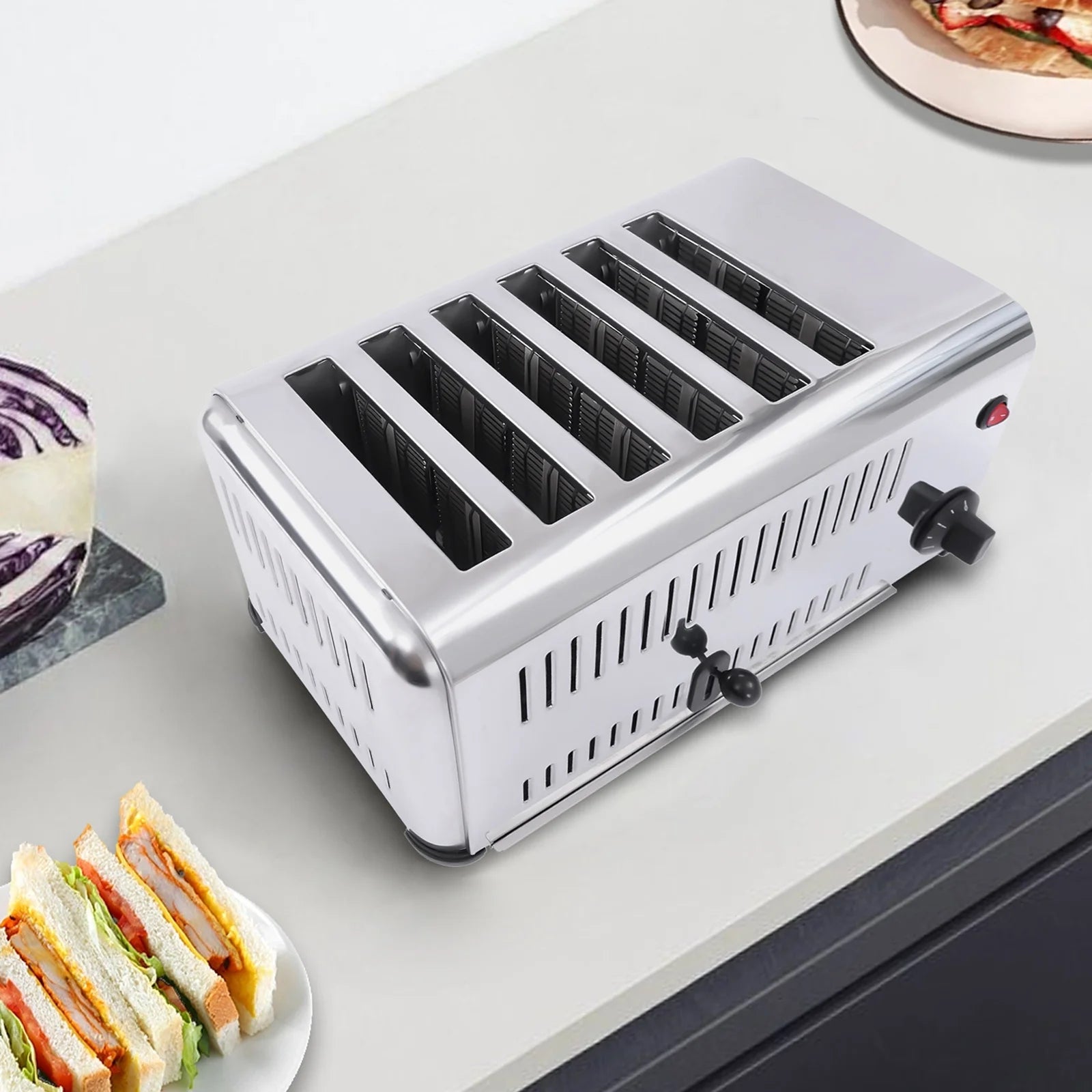 Commercial Restaurant Toaster, Stainless Steel Electric Bread Machine Z8451