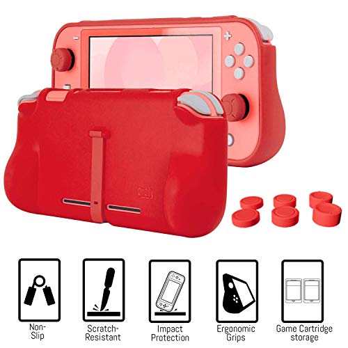 Switch Lite Accessories Bundle with Case, Screen Protector, USB Cable, Games Holder, Grip Case, Headphones, Thumb-Grip Pack K6558