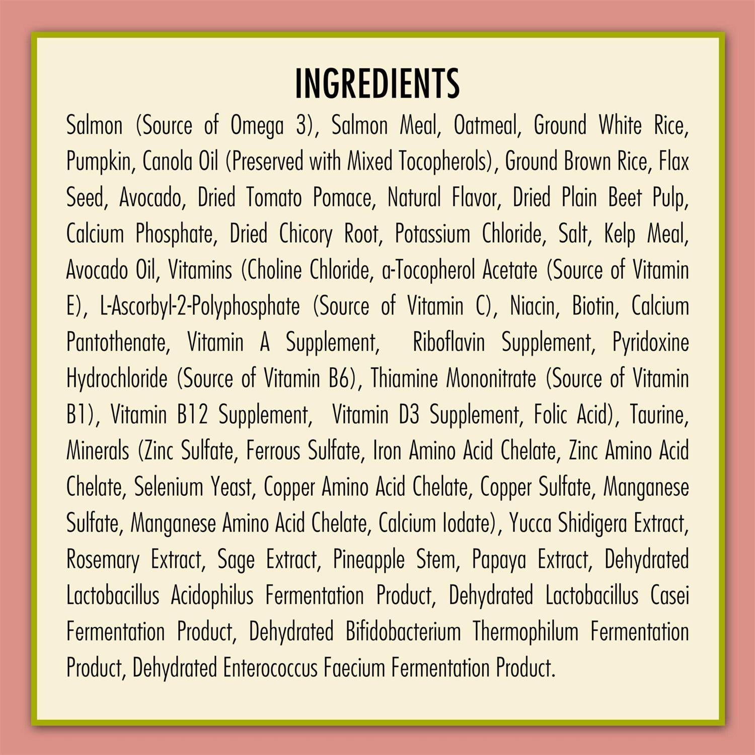 Salmon & Oatmeal Formula Dry Dog Food F475