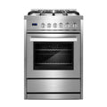 Cosmo 2.73 cu. ft. Single Oven Gas Range Kitchen Stove with 4 Burner Cooktop, Heavy Duty Cast Iron Grates in Stainless Steel