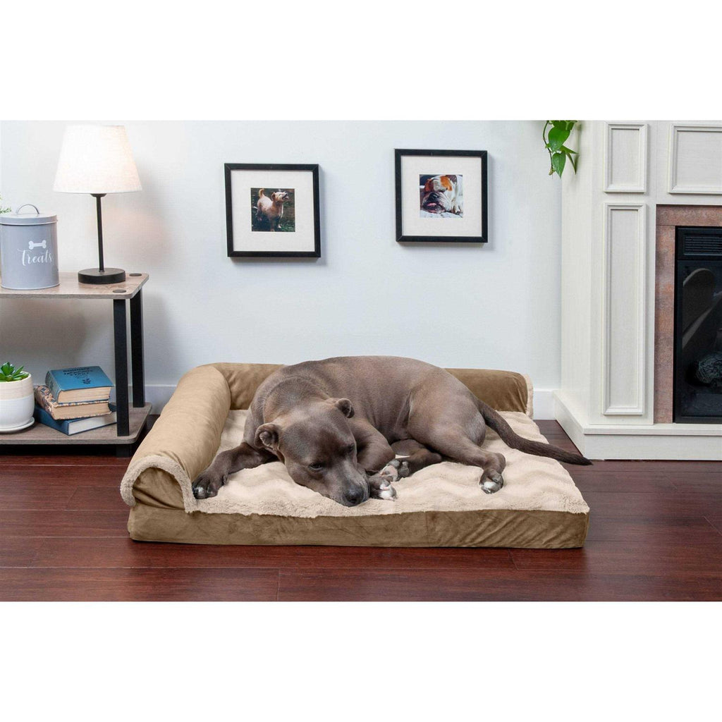 Wave Fur & Velvet Deluxe Chaise Lounge Dog Bed K225039