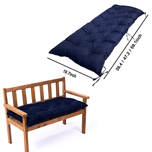 Waterproof Bench Cushion with Ties for Patio, Porch, Garden Furniture L6072