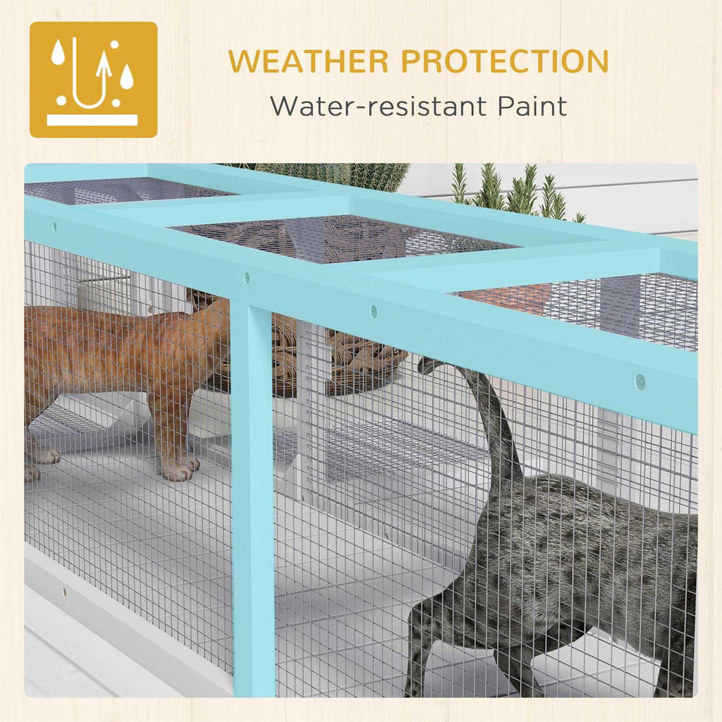 Cat Tunnel with Extendable Wooden Design for Outdoor Use P307