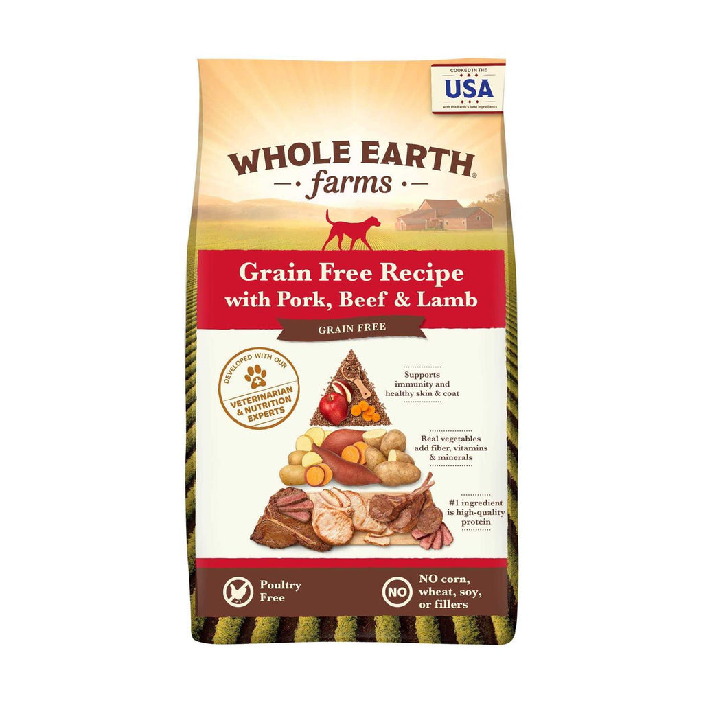 Whole Earth Farms Grain Free Pork Beef &amp; Lamb Recipe Dry Dog Food - Pet Supplies online store