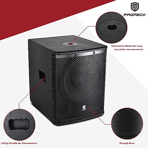 18 inch Powered PA Subwoofer with Class-D Amplifier and DSP Presets V787653
