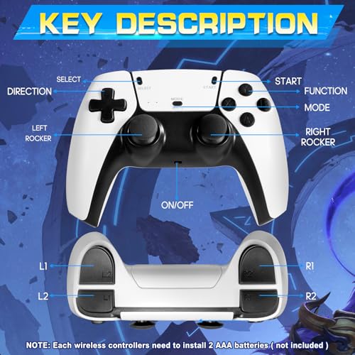 Retro Game Stick, 4K HDMI, 2 Wireless Controllers, 64GB F428933