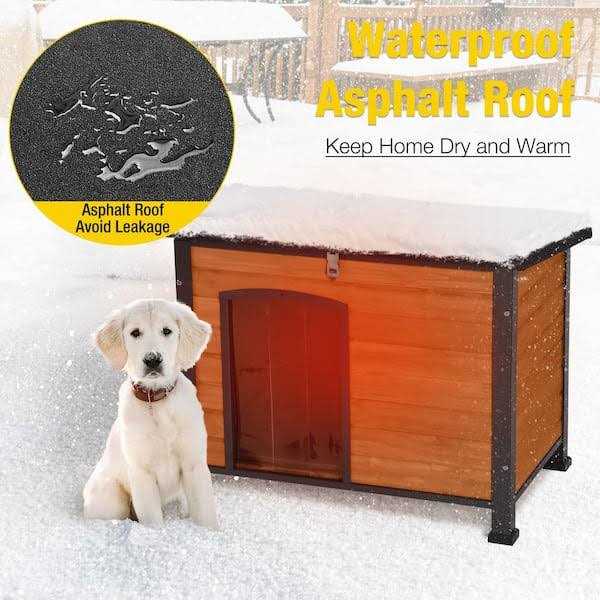 Insulated Outdoor Dog House with Liner Inside F197115