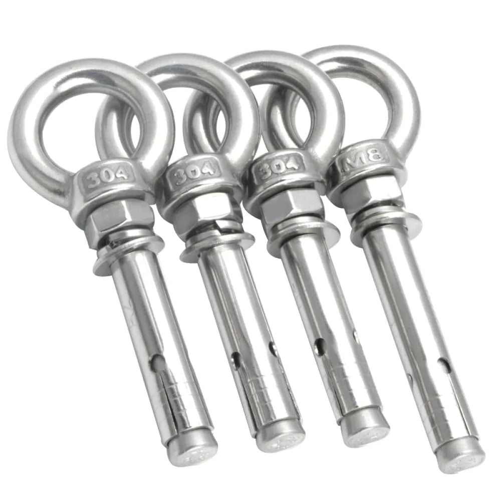 Lifting Eye Bolt,Anchor Bolts, 304 Stainless Steel Sleeve Anchor Concrete Expanding Rawl Bolts Expansion Eye Bolt Installation Artifact Hook Expansion Screws (Color : M8x150mm 1pc)