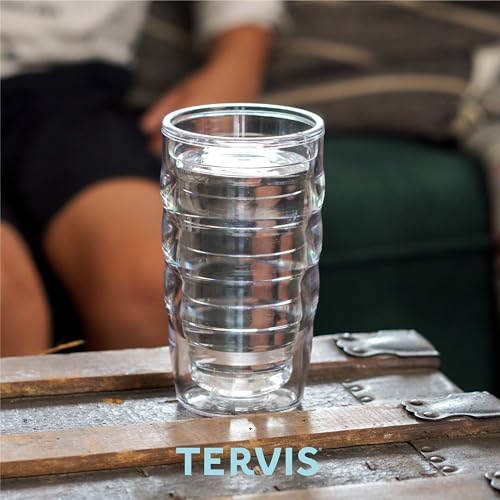 Double Walled Insulated Tumbler Travel Cup, 24oz 2pk, Blue Lid V78473