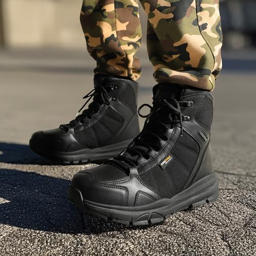 Men's Lightweight Tactical Work Boots for Hiking and Motorcycle S471808