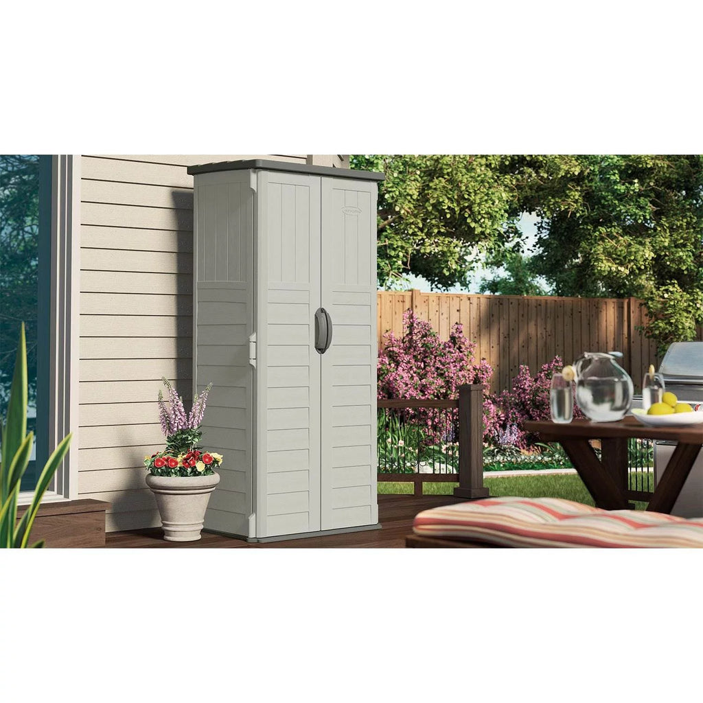 Resin Vertical Storage Shed, 22 Cubic Feet L497