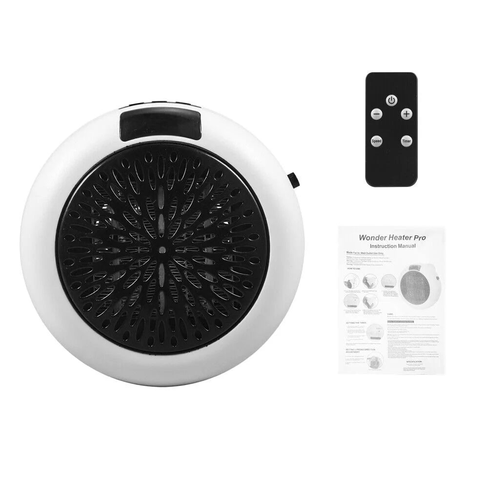 900W Digital Thermostat Electric Heater Fan with Remote and Timer X1767