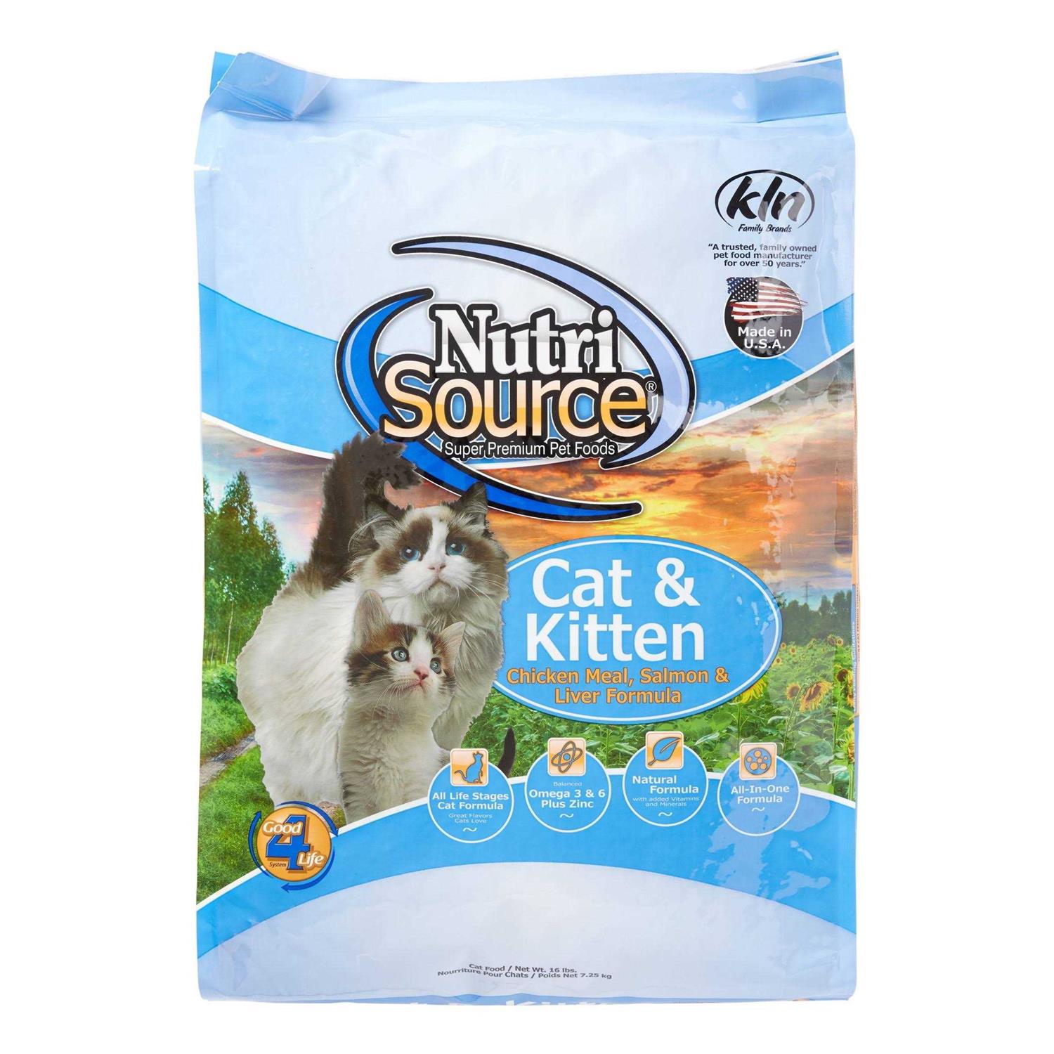 NutriSource Chicken/Salmon/Liver Dry Cat &amp; Kitten Food - Pet Supplies online store