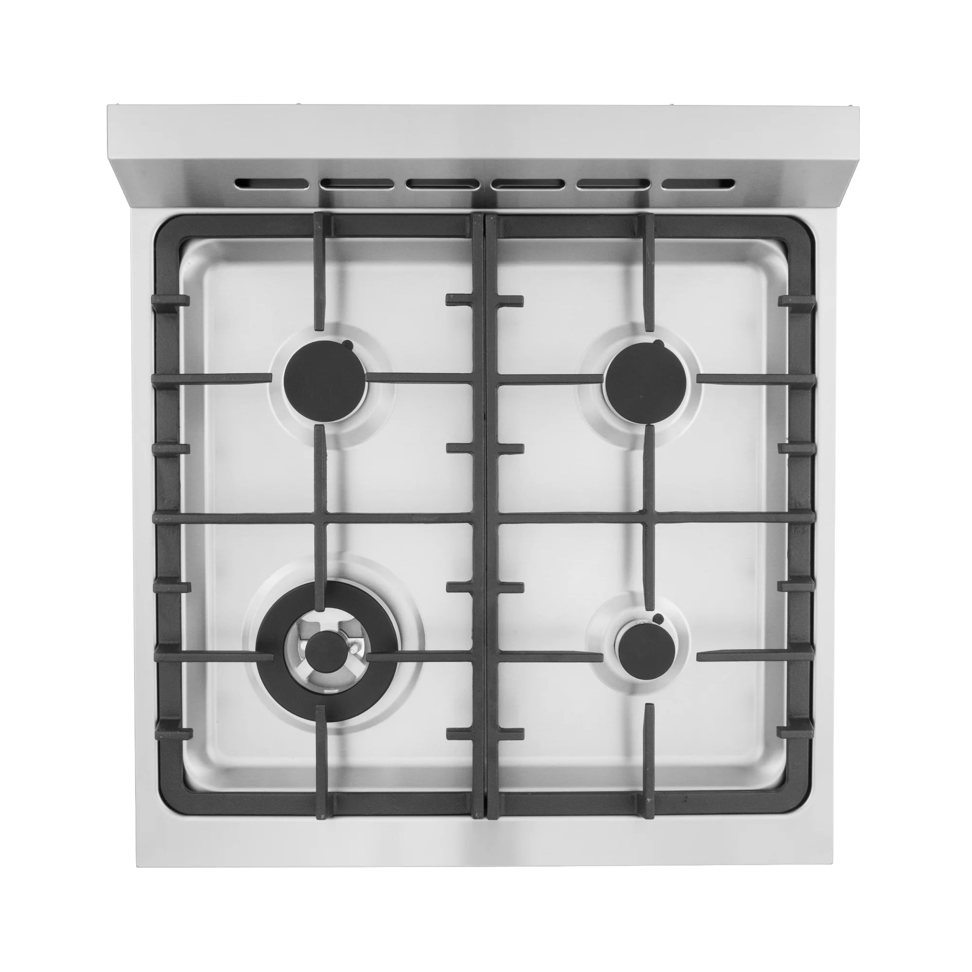 Gas Range Kitchen Stove with 4 Burner Cooktop, Stainless Steel F463