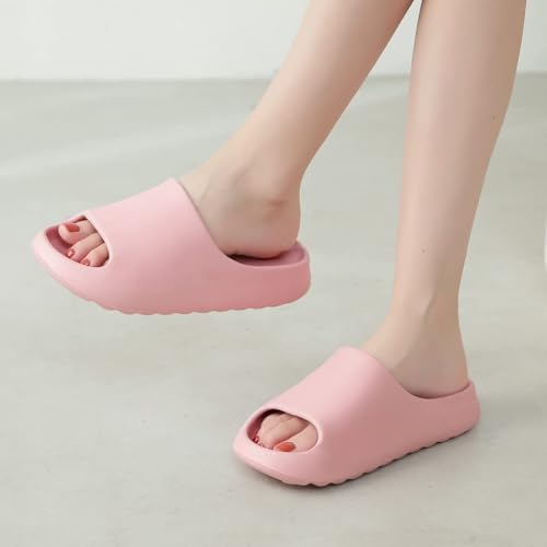 Platform Slides Slippers, Non-Slip Quick Drying Lightweight Shower Shoes W7265
