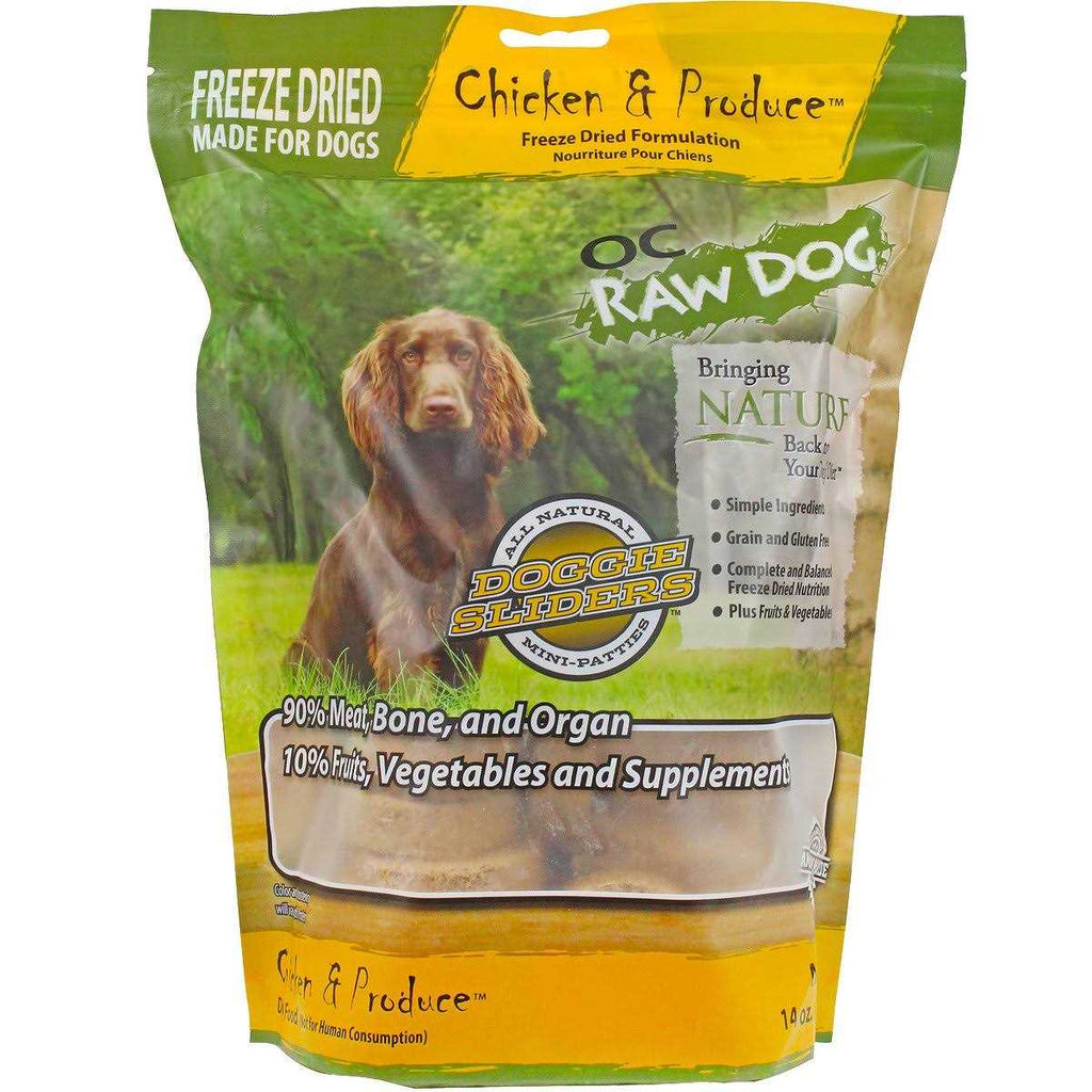 OC Raw Freeze-Dried Chicken &amp; Produce Sliders Dog Food - Pet Supplies online store