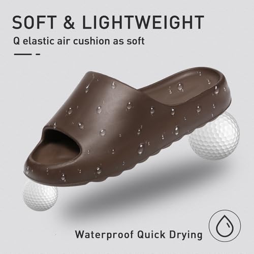Platform Slides Slippers, Non-Slip Quick Drying Lightweight Shower Shoes W7265