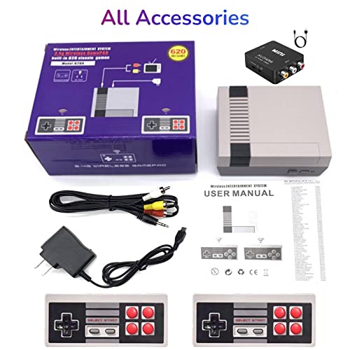 Mini Retro Game Console with 600 Built-in Games and Dual Wireless Controllers N2194