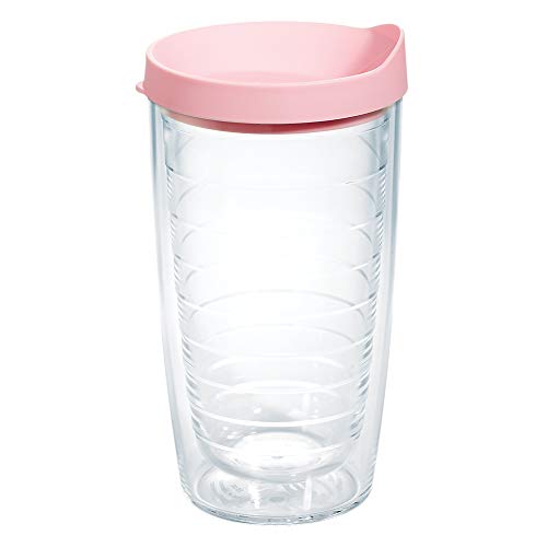 Double Walled Insulated Tumbler Travel Cup, 24oz 2pk, Blue Lid V78473