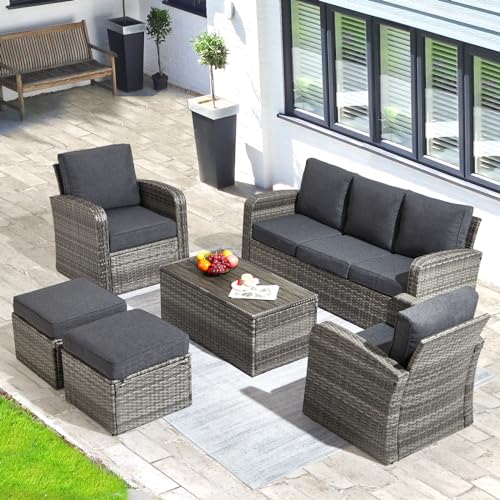 Outdoor Patio Furniture Set with Cushions and Coffee Table Y785600