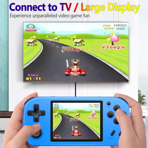 Handheld Game Console with 270 Classic Retro Games, 3 Inch Color Screen, TV Output, Rechargeable, 2 Players E5381