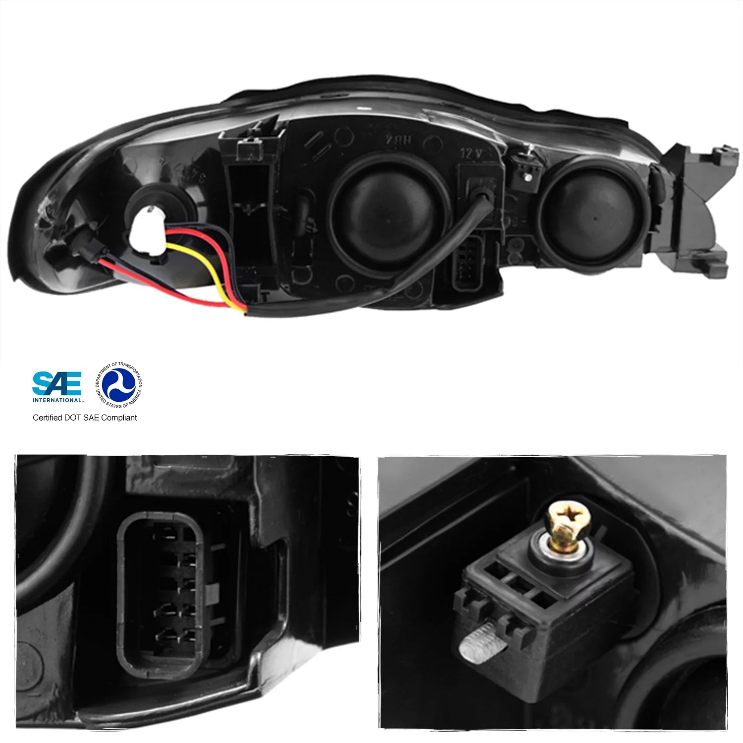 Chrome Headlights Replacement for Chevy Monte Carlo Pair J1989
