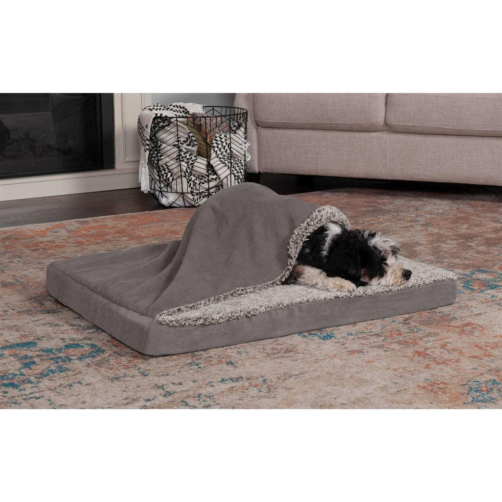 Berber & Suede Blanket Top Dog Bed Z50290