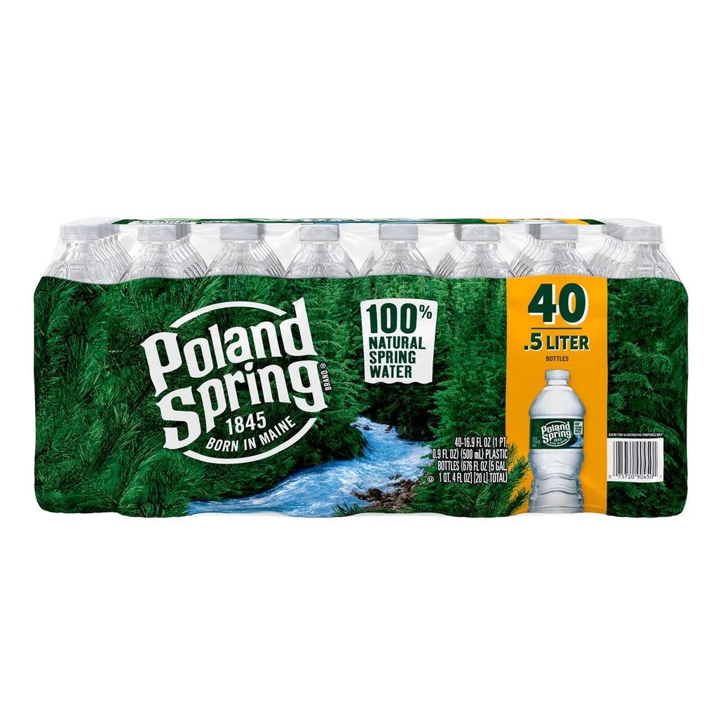 Natural Spring Water, 16.9 Fl Oz, 40 Count Bottles S303259
